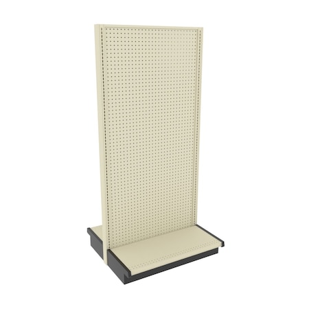 Lozier Gondola Island Display Starter, Platinum Off-White, 36W x 78H x 16D P316V-ST